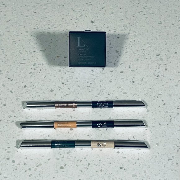 NWOT Set of 3 LimeLife by Alcone Enduring Eyeliner Pencil Duo Set with Sharpener